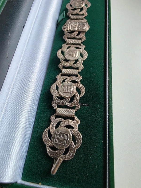 Vintage 1940s–1950s Paris Tourist Bracelet – Low grade 750 Silver