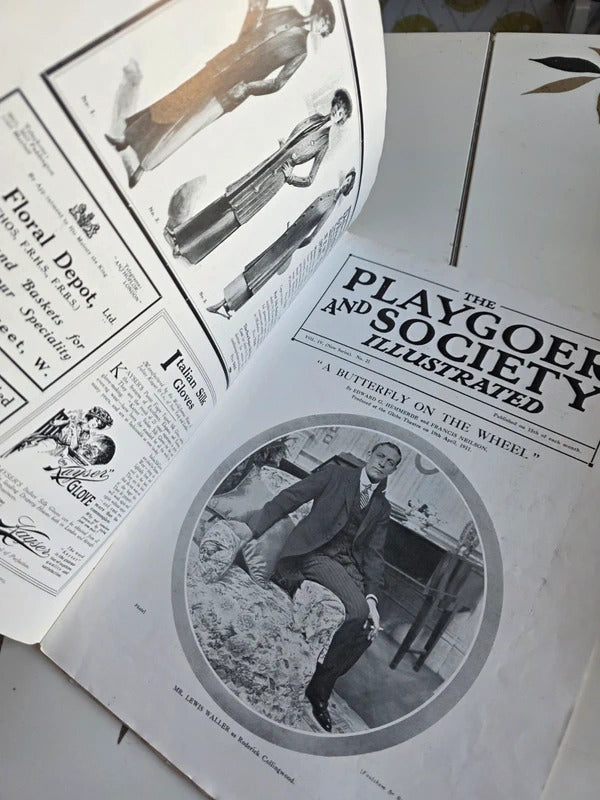 Antique 1911 Playgoer And Society Illustrated Magazine Butterfly On The Wheel