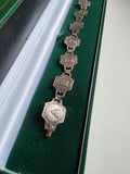 Vintage 1940s–1950s Paris Souvenir Bracelet – Low grade Silver (Filigrane Déposé)