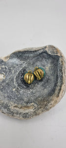 Vintage 1930s clip on  peaking glass earrings