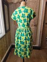 Load image into Gallery viewer, Vintage 1950s Cotton Fit And Flare Dress UK 8/10
