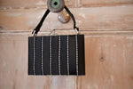 Load image into Gallery viewer, Vintage 1950s silk satin rhinestone evening bag - Party purse - mid century
