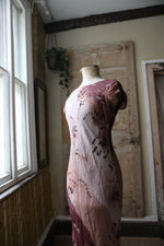 Load image into Gallery viewer, Vintage Y2K midi dress - Nitya - bias cut - cottage core uk12
