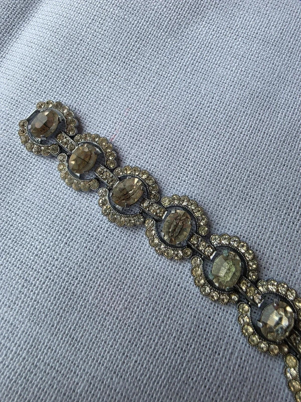 Vintage 1940s Paste Rhinestone Bracelet