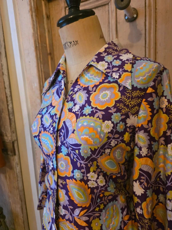 Vintage 1970s Psychedelic Floral Shirt – Famous Graff California
