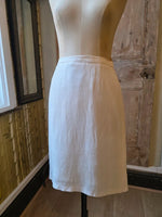 Load image into Gallery viewer, Vintage Y2K Max Mara Linen Pencil Skirt | Cream Tailored Midi | Designer Italian | W30" pietra
