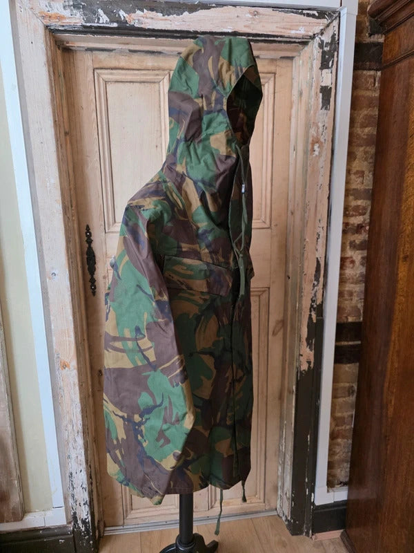 Vintage Camo Pullover Jacket Hooded Smock Festival Military Style