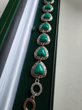 Vintage 1970s Western-Style Turquoise Look Bracelet