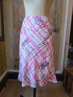 Load image into Gallery viewer, Vintage Y2K Italian Galliano-Style Newspaper Print Skirt approx UK 16
