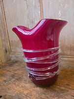 Load image into Gallery viewer, Vintage 1960s Large Hand-Blown Art Glass Vase
