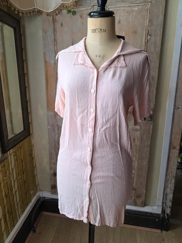 Vintage Ghost Pastel Pink Sailor Collar Blouse