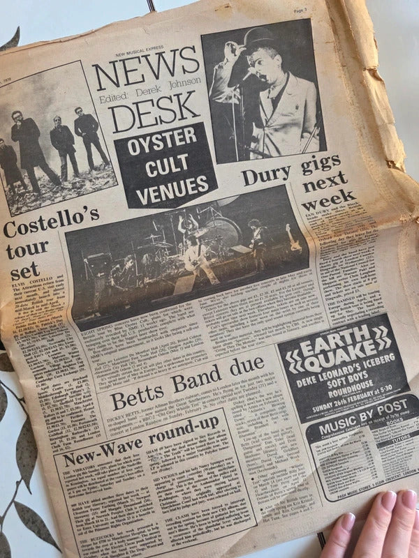 Vintage NME Newspaper February 18 1978 Sid Vicious Elvis Costello Punk