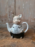 Tony Wood "Master Piggy" Novelty Teapot – Staffordshire Pottery – Vintage English Character Ware
