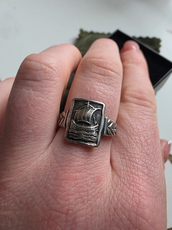 Vintage Mid-Century Men’s Sterling Silver Adjustable Ring