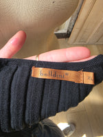 Load image into Gallery viewer, Vintage Belldini Black Ribbed Zip-Up Knit Cardigan Sweater Cable-Detail Sleeve
