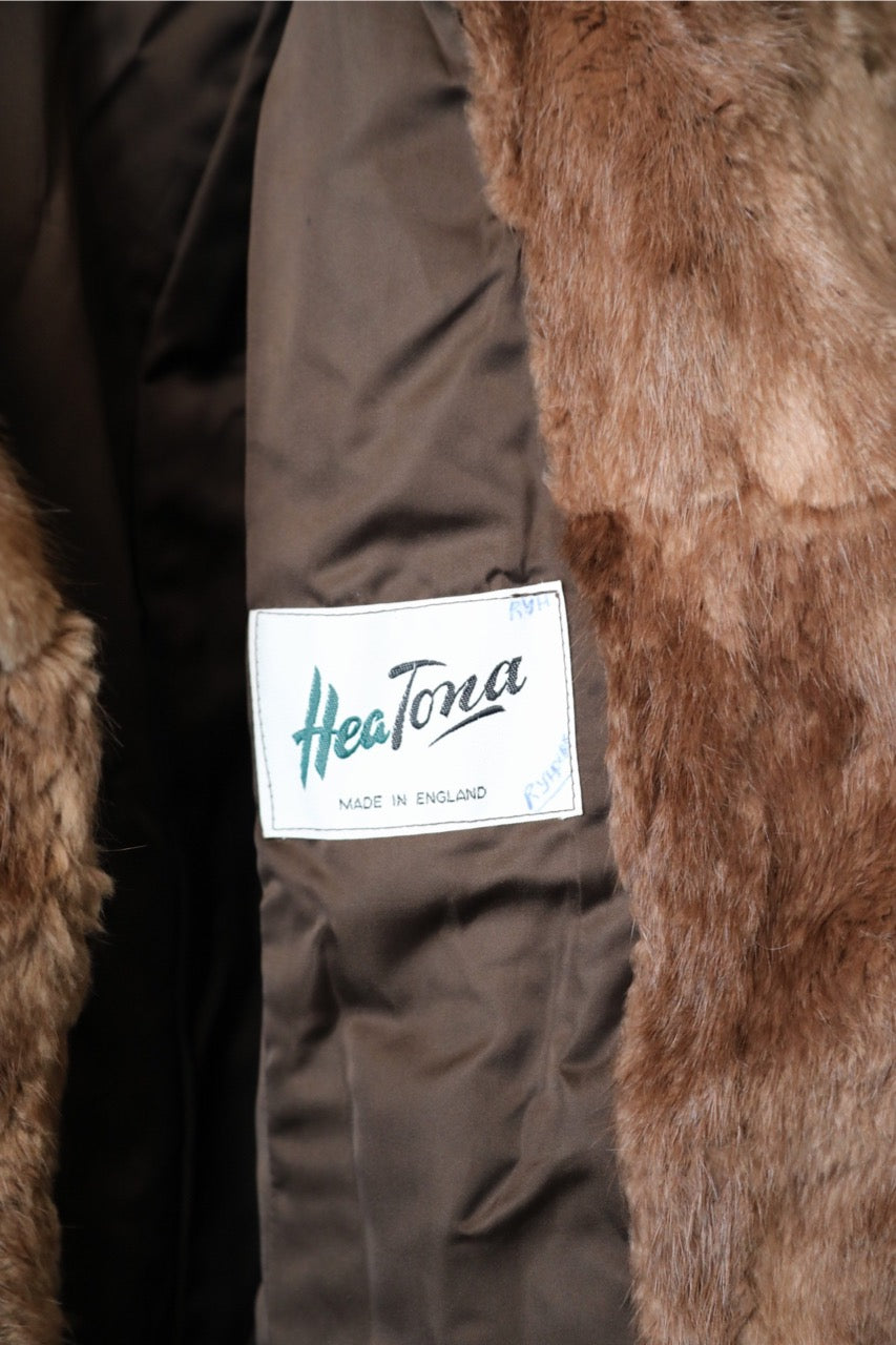 Vintage 1960s Musquash Fur Coat – Double Breasted – Driver's Length – Brown