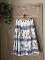 Load image into Gallery viewer, Vintage 1950s Sportaville Novelty Print Cotton Skirt – Bicycle Print – S

