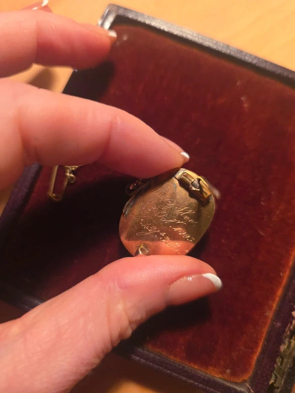 Georgian Mourning Brooch – Hair Under Glass – Dated 1803