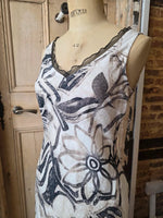 Load image into Gallery viewer, Vintage Y2K Linen Blend Floral Abstract Maxi Dress | Boho Sleeveless | UK 8/10
