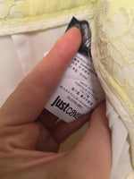 Load image into Gallery viewer, Just Cavalli Yellow Lace Scalloped Shorts  Made in Italy UK 6/8
