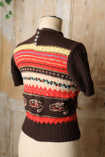 Load image into Gallery viewer, Rare vintage 1940s western wool handknit jumper - UK10
