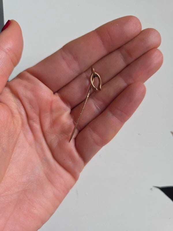 Antique victorian 9ct Gold Horseshoe Stick Pin