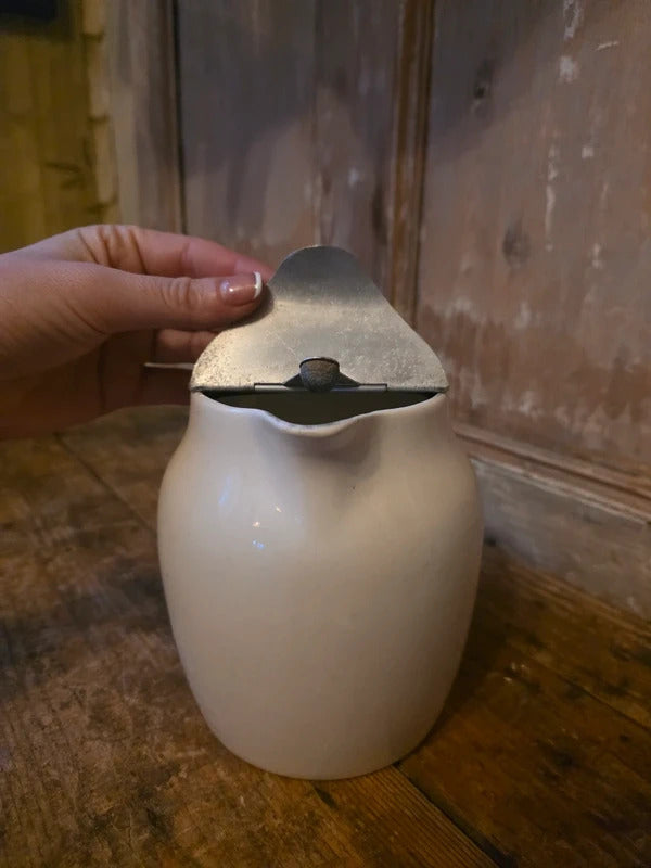 Vintage 1930s Gibson’s English Ironstone Jug with Lid