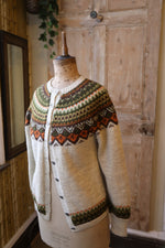 Load image into Gallery viewer, Vintage 1970s fairisle cardigan  - button down -  wool
