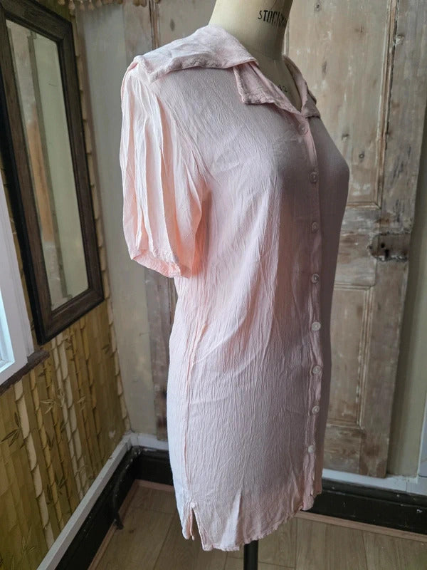 Vintage Ghost Pastel Pink Sailor Collar Blouse