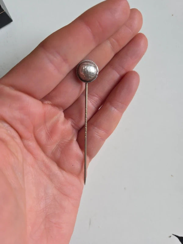 Antique Victorian Silver Football Stick Pin