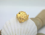 Load image into Gallery viewer, 1960s Dress Clip - Vintage Novelty Puffer Fish - Gold Tone
