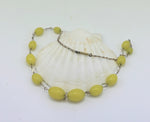 Load image into Gallery viewer, 1930s glass necklace - Moulded Graduating beads - yellow statement
