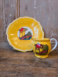 vintage 1930s Hand Painted Plate Jug Clarice Cliff Style