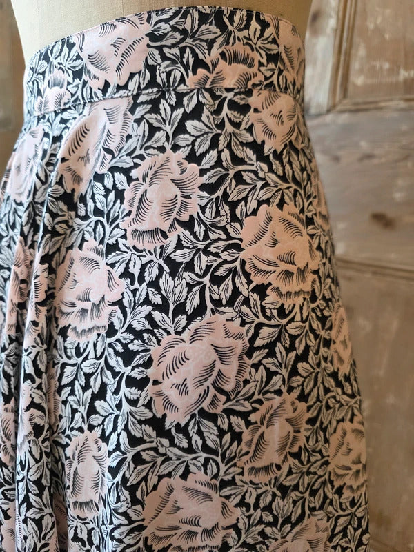 Vintage 1990s Aquascutum Circle Skirt in Sanderson Style Floral – UK 10