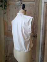 Load image into Gallery viewer, Vintage 1940s Embroidery Anglaise Cotton Blouse UK Size 12 by Clogmore
