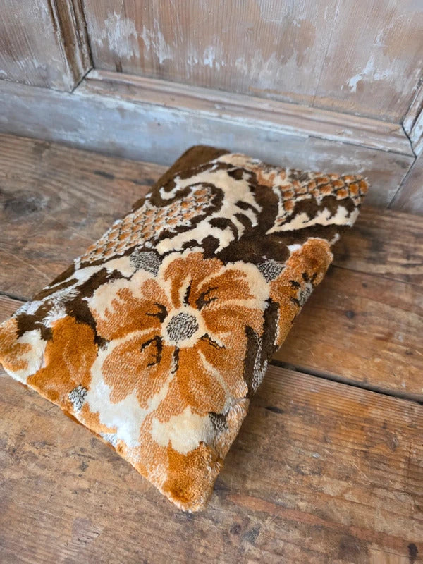 Handmade Moroccan Upcycled Fabric Makeup Bag – Velvet Pouch