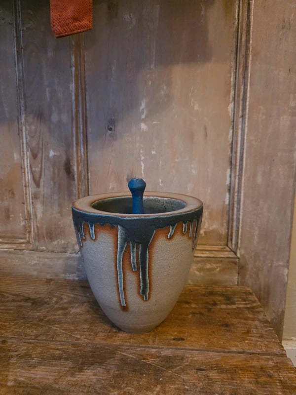 Vintage Mid-Century Studio Pottery Pestle & Mortar