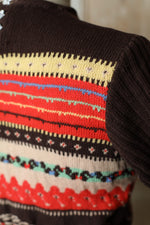 Load image into Gallery viewer, Rare vintage 1940s western wool handknit jumper - UK10
