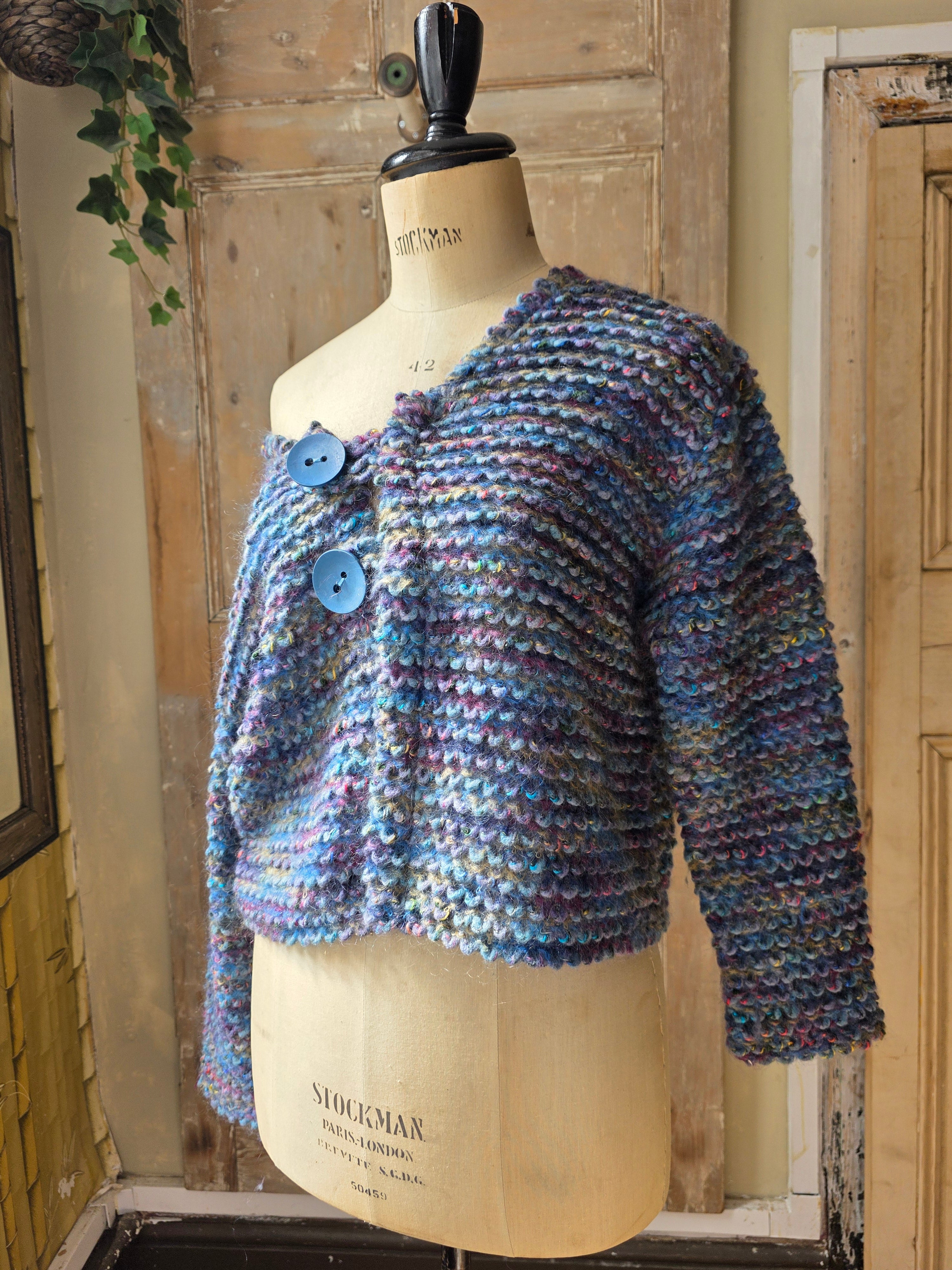 Vintage Chunky Knit Wool Cardigan by Shepard's Linen Clothing – UK 14/16