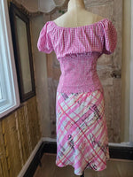 Load image into Gallery viewer, Vintage Y2K Italian Galliano-Style Newspaper Print Skirt approx UK 16
