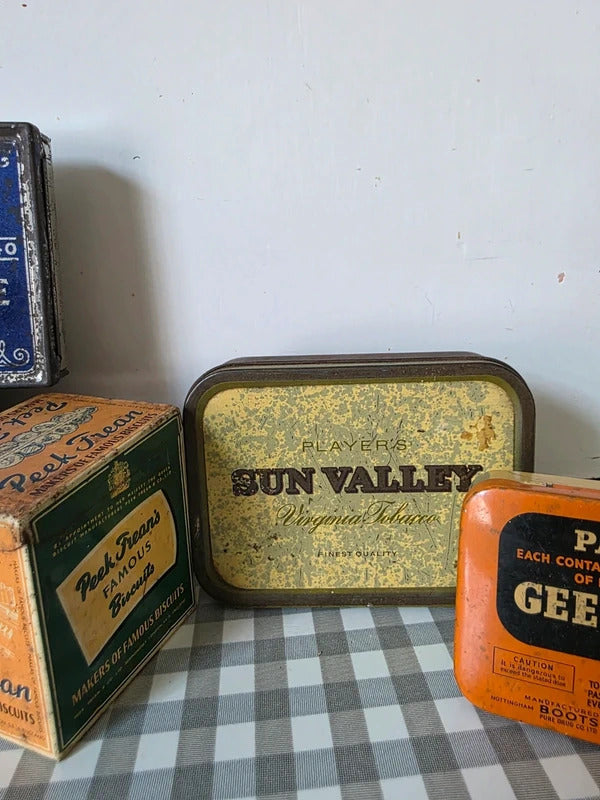 Vintage Advertising Tin Job Lot – Peek Frean, Boots, Farrah’s, Player’s Tobacco