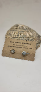 Vintage 1930s rhinestone clip screw on earrings