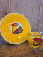 Load image into Gallery viewer, vintage 1930s Hand Painted Plate Jug Clarice Cliff Style
