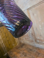 Load image into Gallery viewer, Vintage LSA Large Hand Blown Glass Vase – Amethyst – Ruffled Rim
