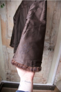 Vintage 1950s dark Mink sleek fur coat - original swing - brown mink