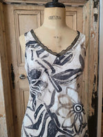 Load image into Gallery viewer, Vintage Y2K Linen Blend Floral Abstract Maxi Dress | Boho Sleeveless | UK 8/10
