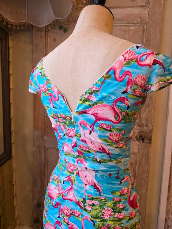 Vintage Vanity Project Wiggle Dress 1940s 1950s Style Pin Up Pencil Dress UK6-8