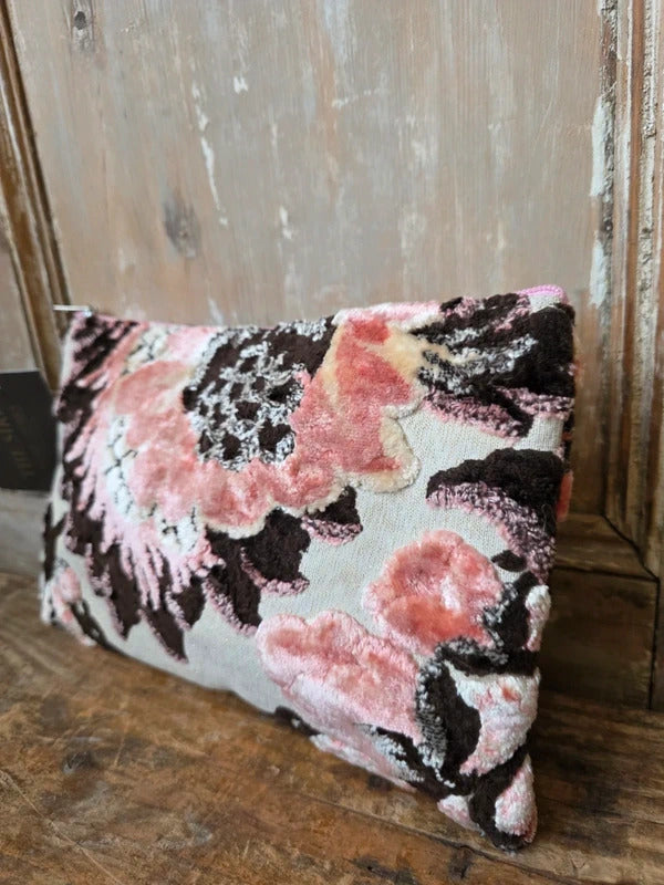 Handmade Moroccan Upcycled Fabric Makeup Bag – Velvet Pouch