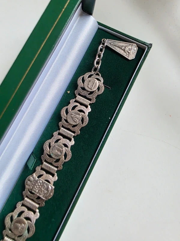 Vintage 1940s–1950s Paris Tourist Bracelet – Low grade 750 Silver