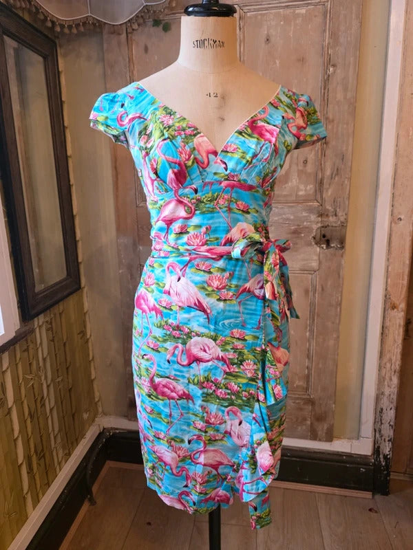 Vintage Vanity Project Wiggle Dress 1940s 1950s Style Pin Up Pencil Dress UK6-8